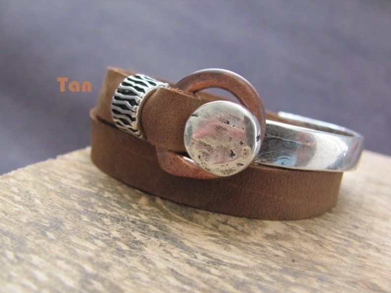 Women Leather Bracelet Leather Wrap Bracelet Women Wrap Bracelet Leather Bracelet Leather Wrap Leather Bracelet for Women Wrap gift image 3