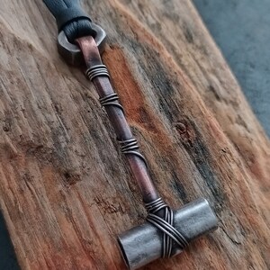 Viking Hammer Hand Forged Viking Jewelry Viking Pendant Thor's Hammer Pendant Hammer Viking Hammer Necklace Forged Necklace Viking image 8