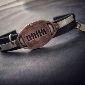 Football Bracelet  Football Leather Bracelet  Football Ball Bracelet  Football Ball Gift  Football Mom  Football Play Gift  Rugby Ball