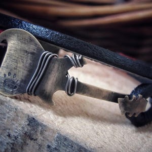 Guitar Leather Bracelet  Guitar Bracelet  Guitar Leather Bracelet Men  Leather Mens Bracelet  Mens Bracelet  Mens Cuff Leather  Guitars Gift