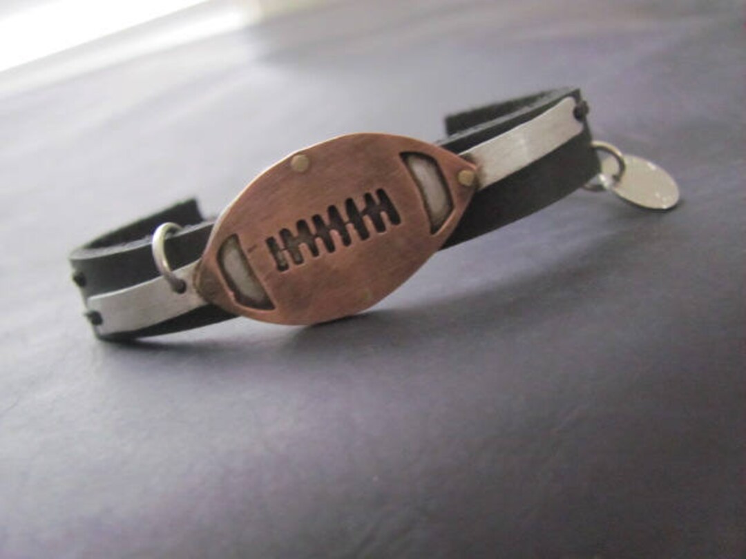 Football Bracelet Football Leather Bracelet Football Ball Etsy