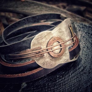 Guitar Bracelet  Sterling Silver Guitar Bracelet  Music Leather Bracelet  Guitar Jewelry Bracelet  Gift for Guitarist  Music Bracelet