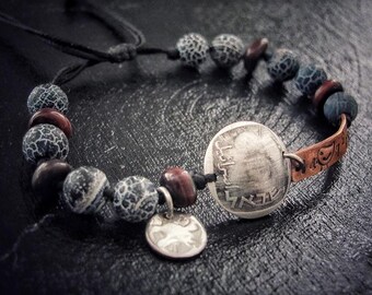 Beaded Bracelet for Men  Mens Beaded Bracelet  Mens Cuff Bracelet  Men's Bracelet  Men's Jewelry Bracelet  Bracelet For Men  Husband Gift