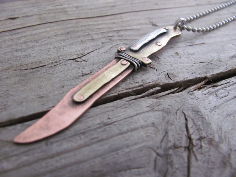 Knife Necklace Knife Pendant Knife Jewelry Pendant Etsy