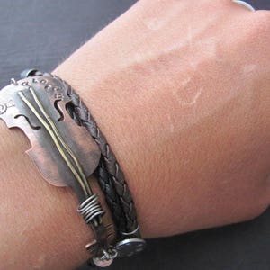 Violin bracelet Musician bracelet Musician Bracelet Violin Leather Bracelet Musical Bracelet Gift Music Bracelet Gift Violin Bracelet image 3