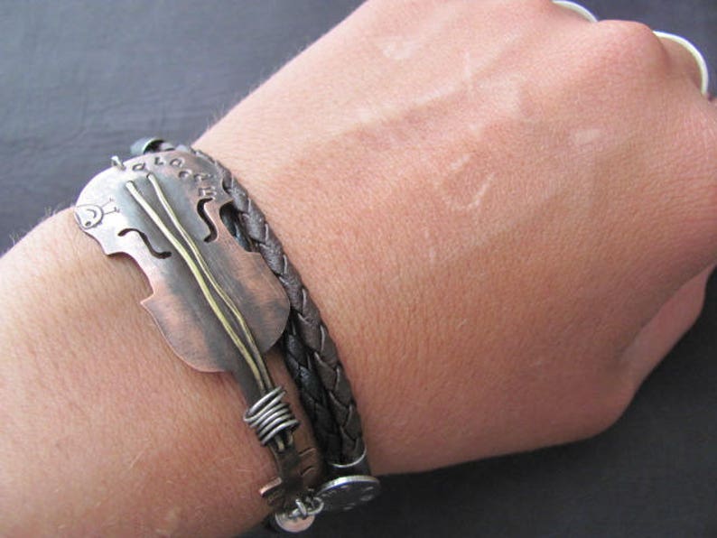 Violin bracelet Musician bracelet Musician Bracelet Violin Leather Bracelet Musical Bracelet Gift Music Bracelet Gift Violin Bracelet image 3