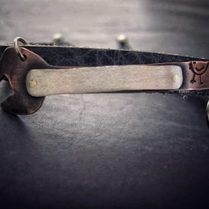 Wrench Bracelet  Spanner Bracelet  Spanner Charm  Spanner Jewelry  Wrench Leather Bracelet  Leather Bracelet  Spanner Jewelry Bracelet  Gift
