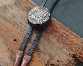 Bolo Tie  For Women  Mens Bolo Tie  Vintage bolo tie   Coin bolo tie
