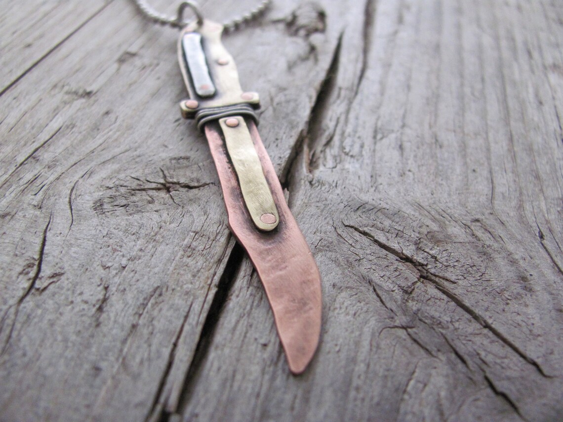 Knife Necklace Knife Pendant Knife Jewelry Pendant Etsy