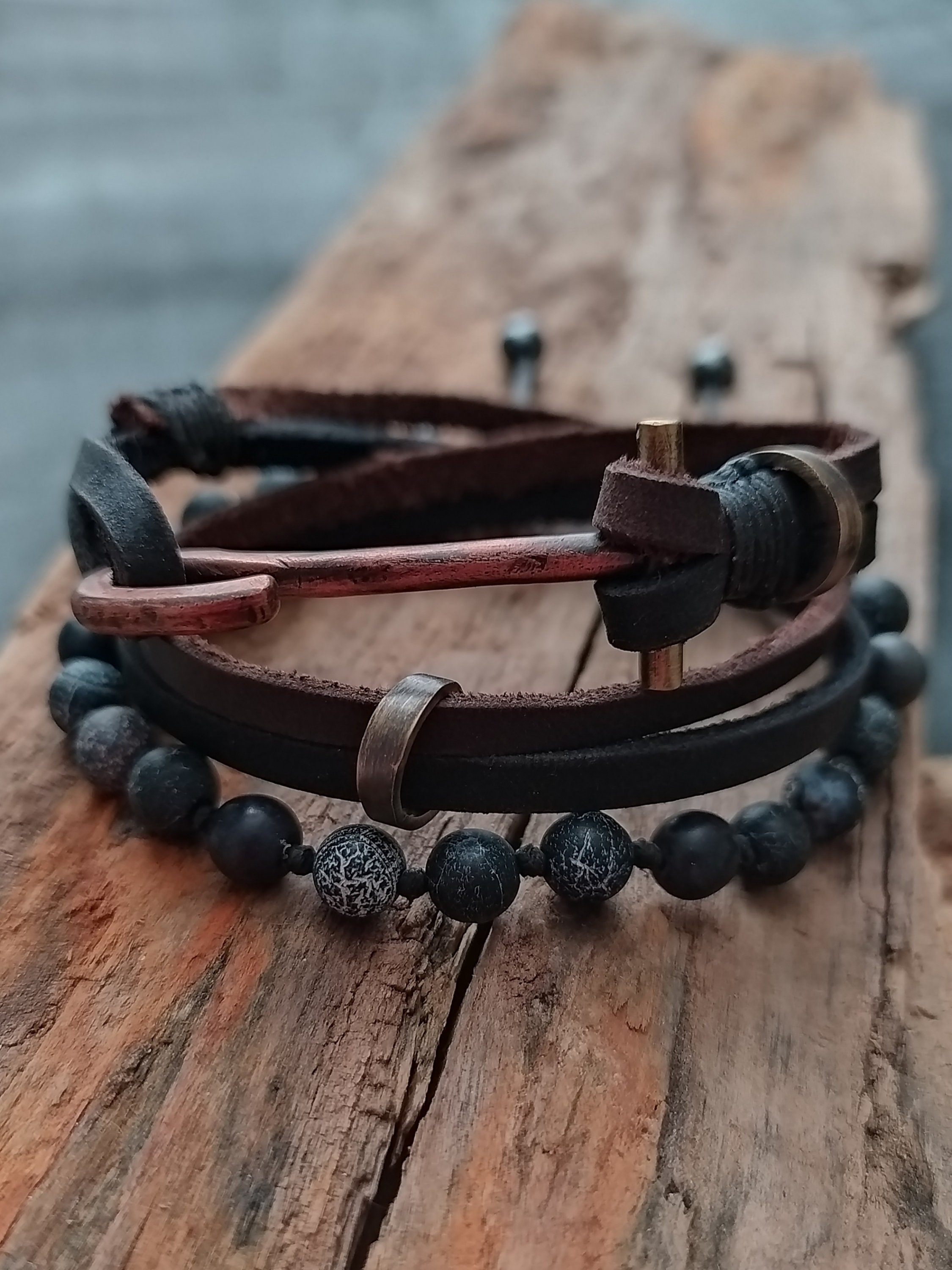 Hook Bracelet Hook Bracelet for Men Leather Bracelet Men