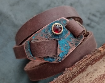 Boho Wrap Bracelet  Boho Womens Bracelet  Womens Leather bracelet  Wrap Leather Bracelet  Womens wrap Bracelet  Leather Bracelet for Women