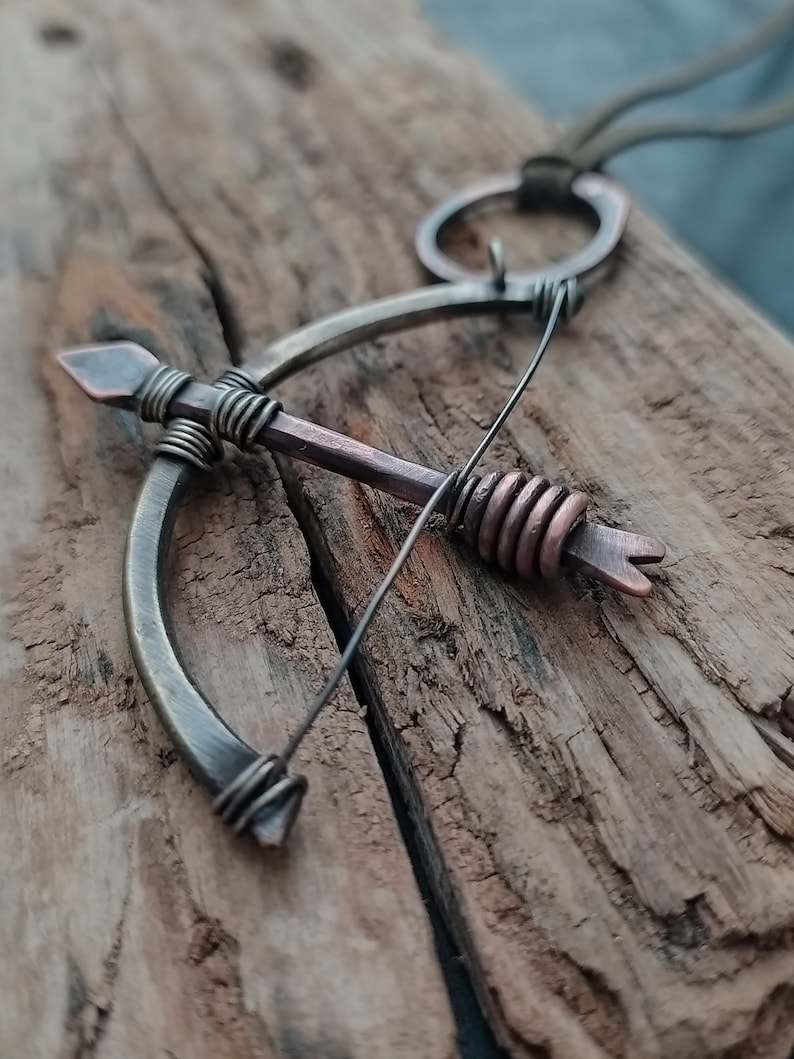 Bow and Arrow Necklace Bow Arrow Jewelry Archery Necklace Etsy