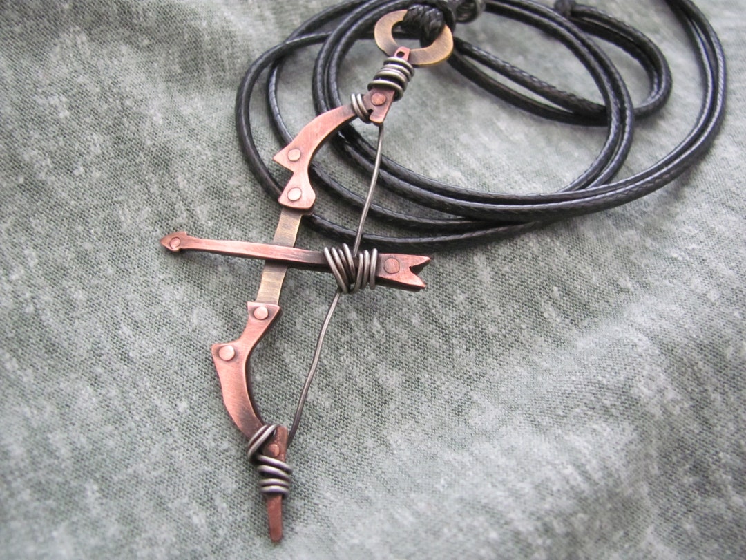 Bow and Arrow Necklace Bow Arrow Jewelry Archery Necklace Etsy