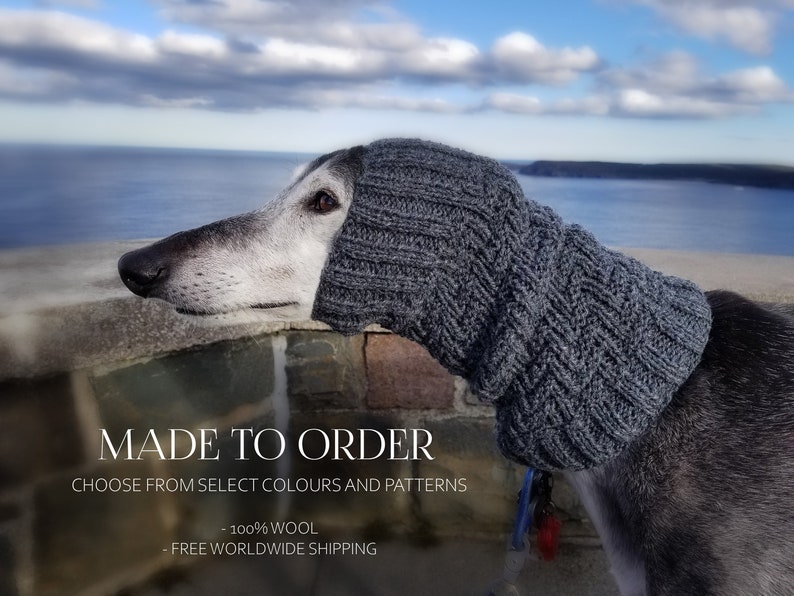 Greyhound Snood. Wool Neck Warmer. Galgo Whippet. Winter Dog Etsy