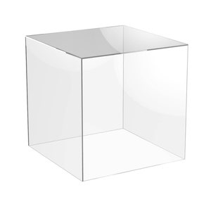 MisterPlexi  FAC12 Frosted Acrylic 5-Sided Cube 12 Inch