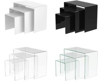 Medium Acrylic Display Stands - Set of 3 - Made in UK