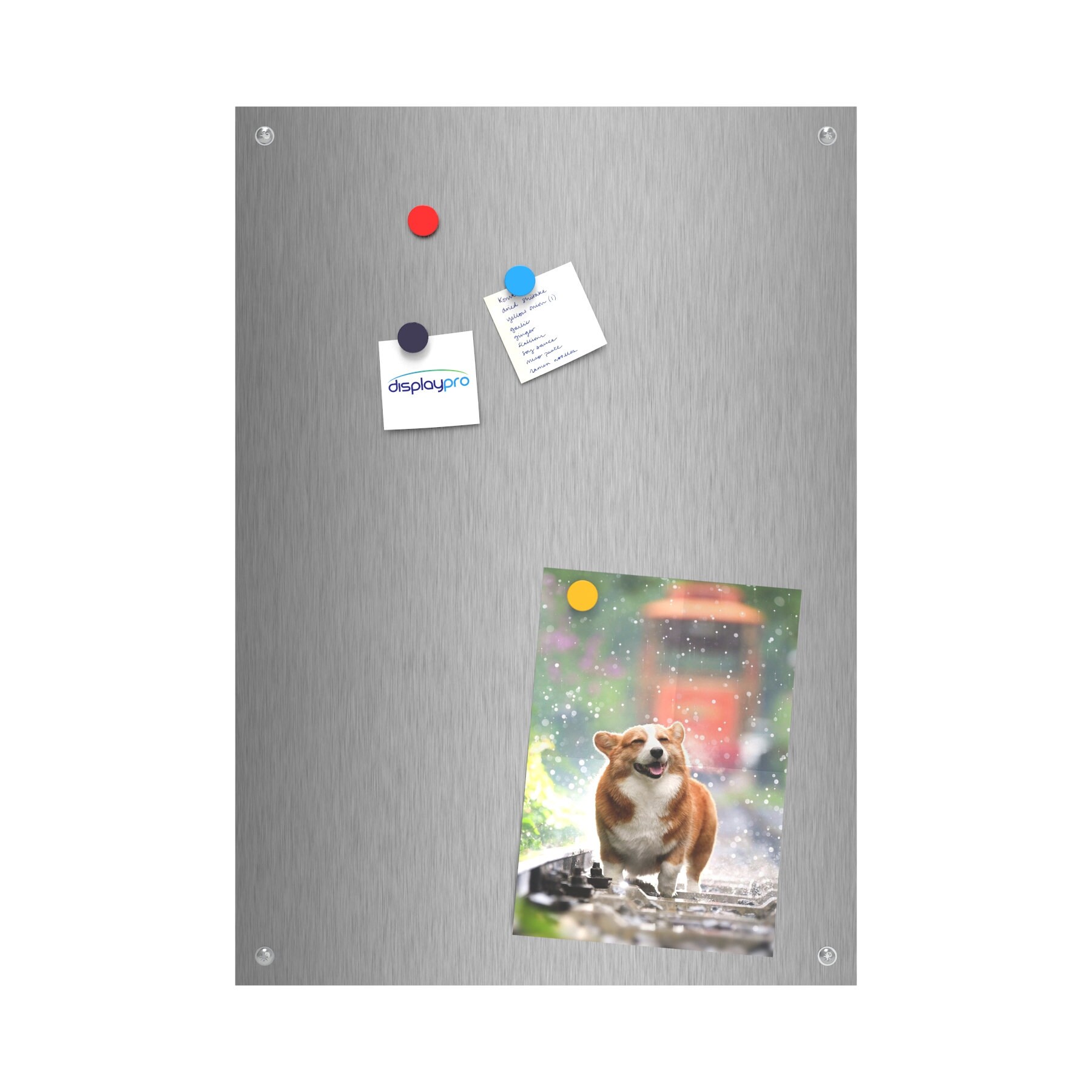 Notice Board Made From Brushed Stainless Steel Etsy UK