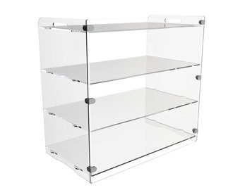 Chefkit Clear Acrylic Cake Cabinet Food Display Counter - Flat Shelves