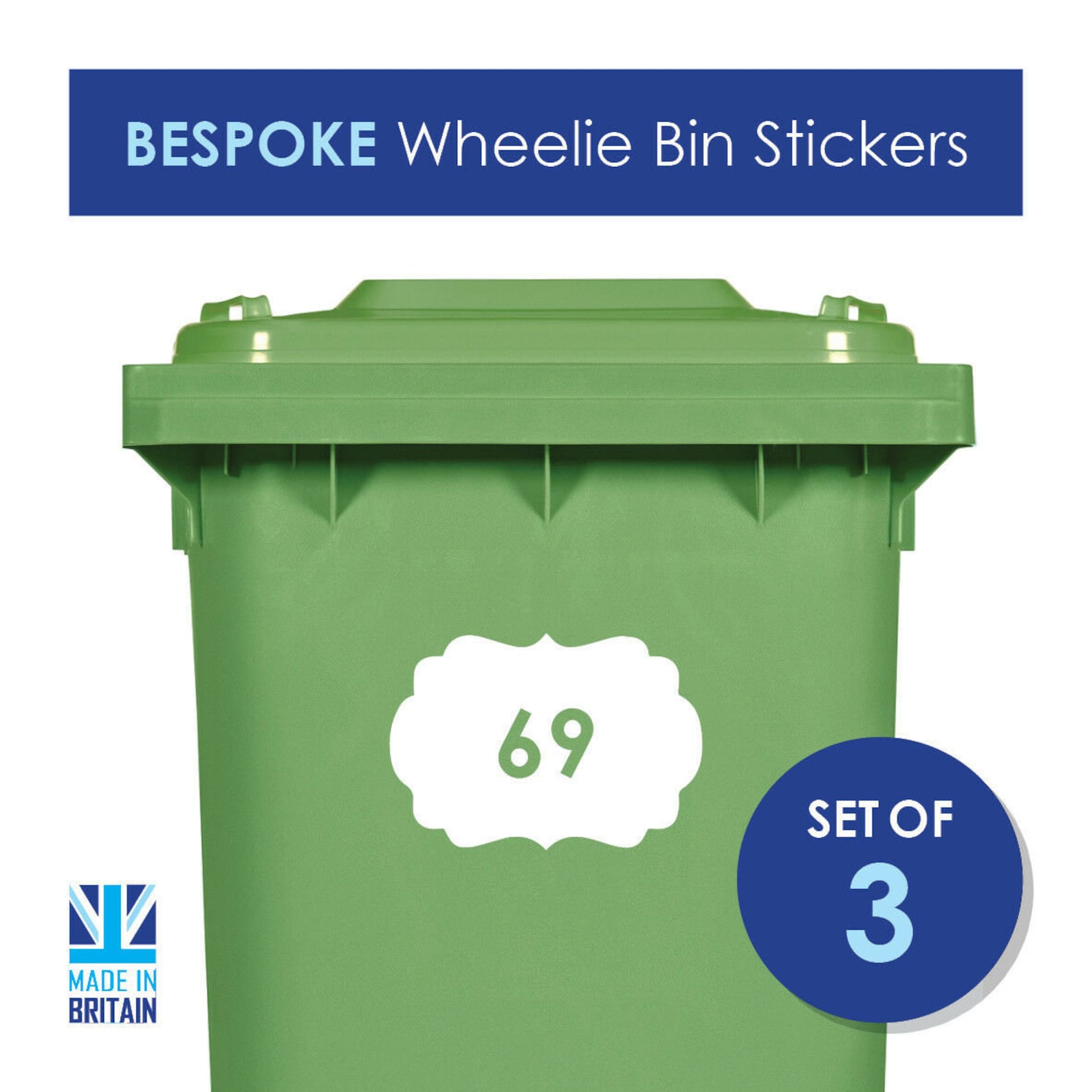 Wheelie Bin Number Stickers Custom Dustbin House Graphic Etsy UK