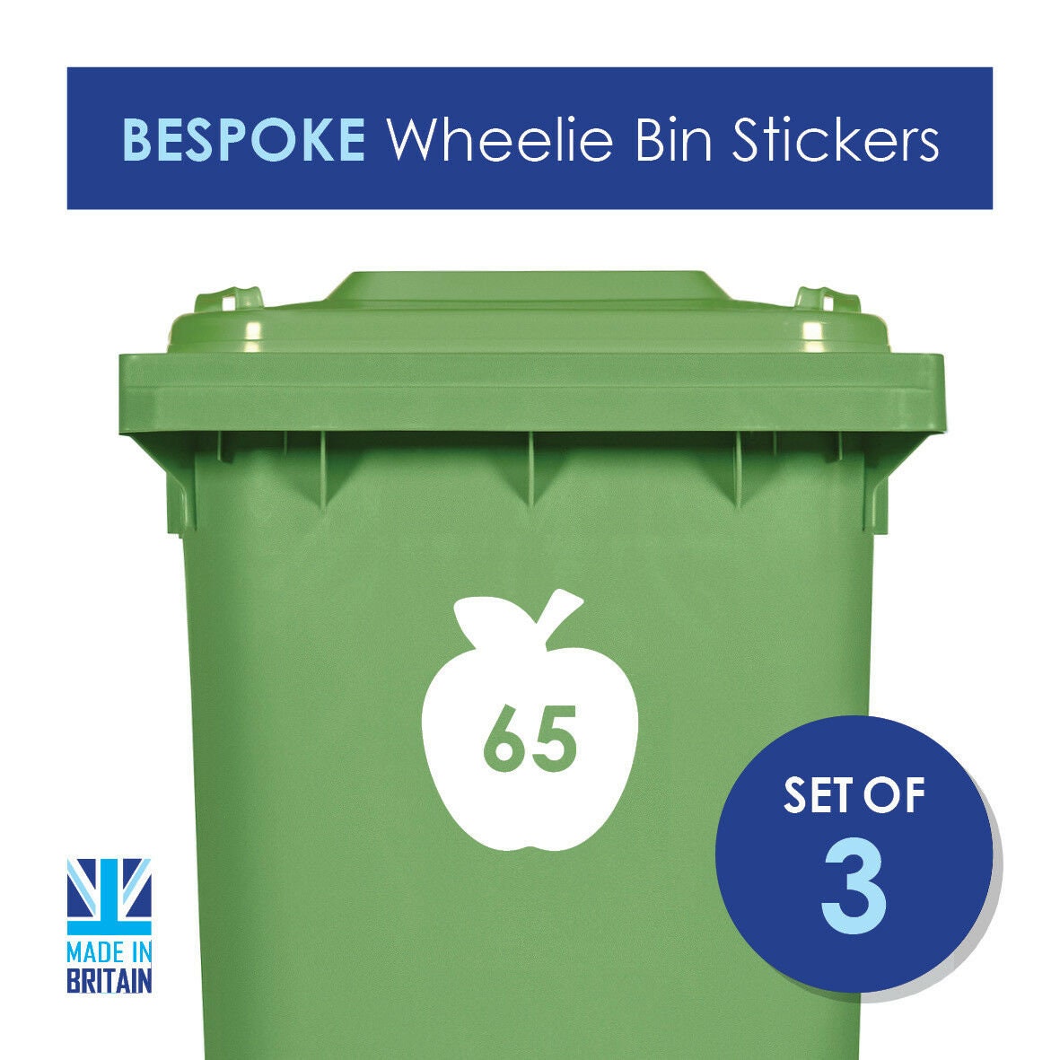 Wheelie Bin Number Stickers Custom Dustbin House Graphic Etsy