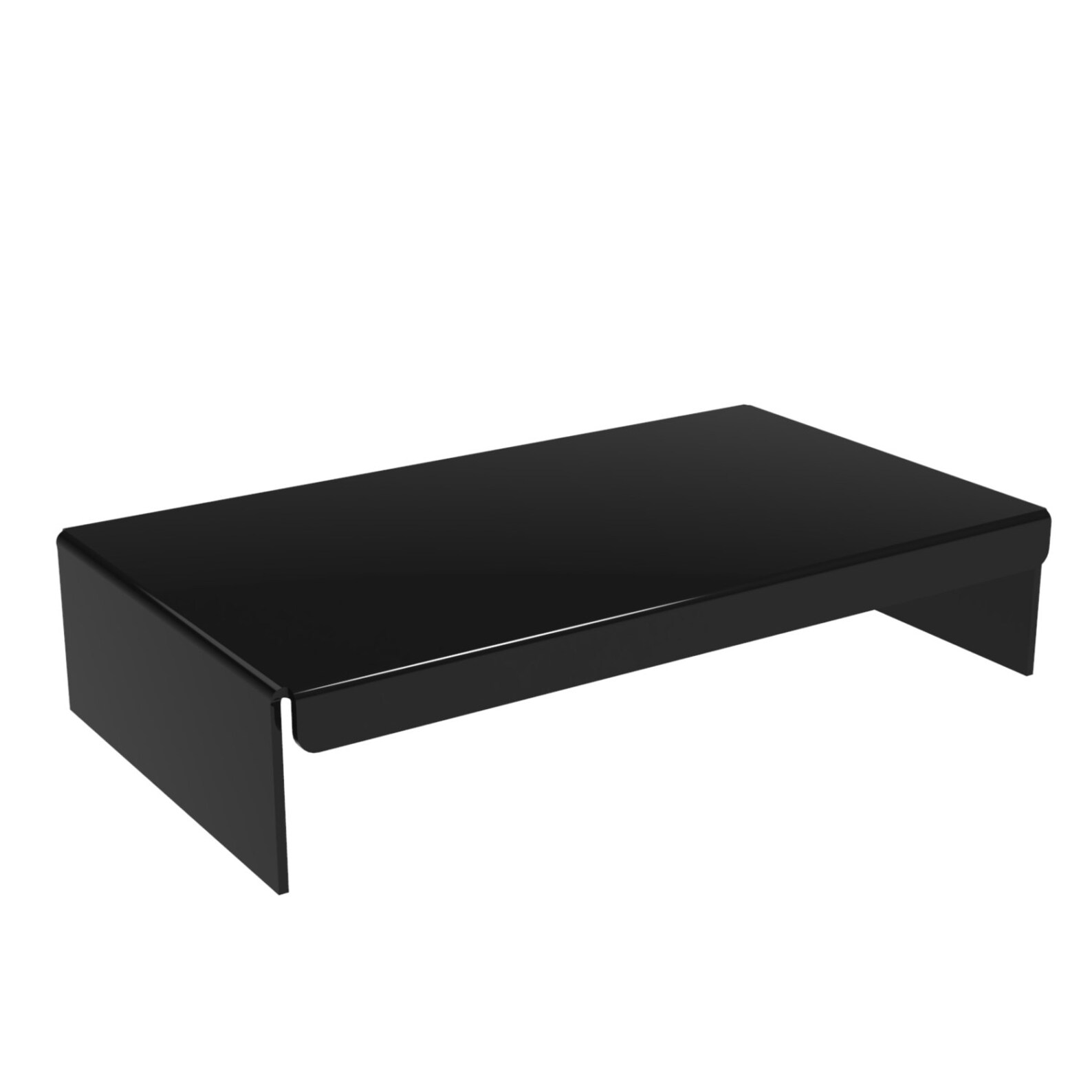 Acrylic Black Monitor Stand Riser Plinth & Keyboard Stand | Etsy UK