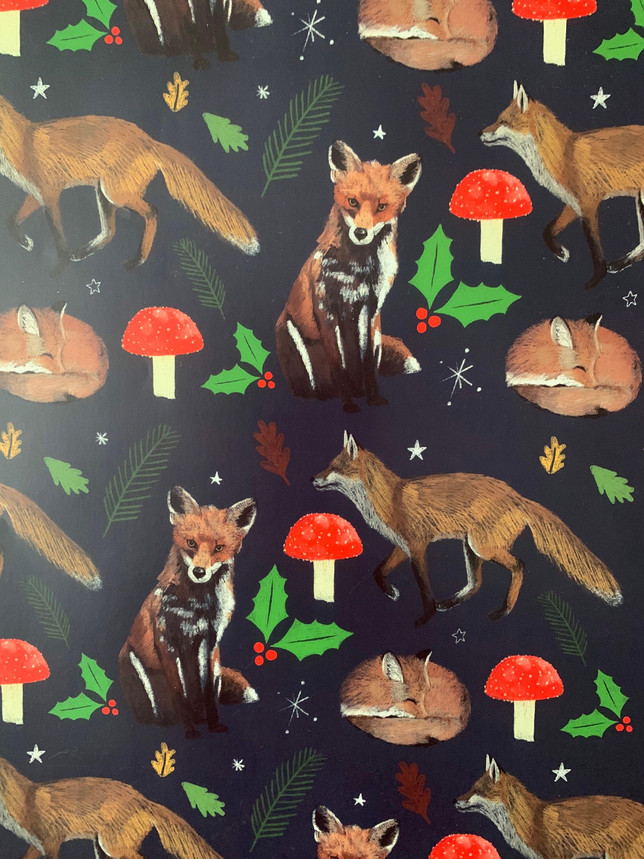 Fox Christmas Wrapping Paper 