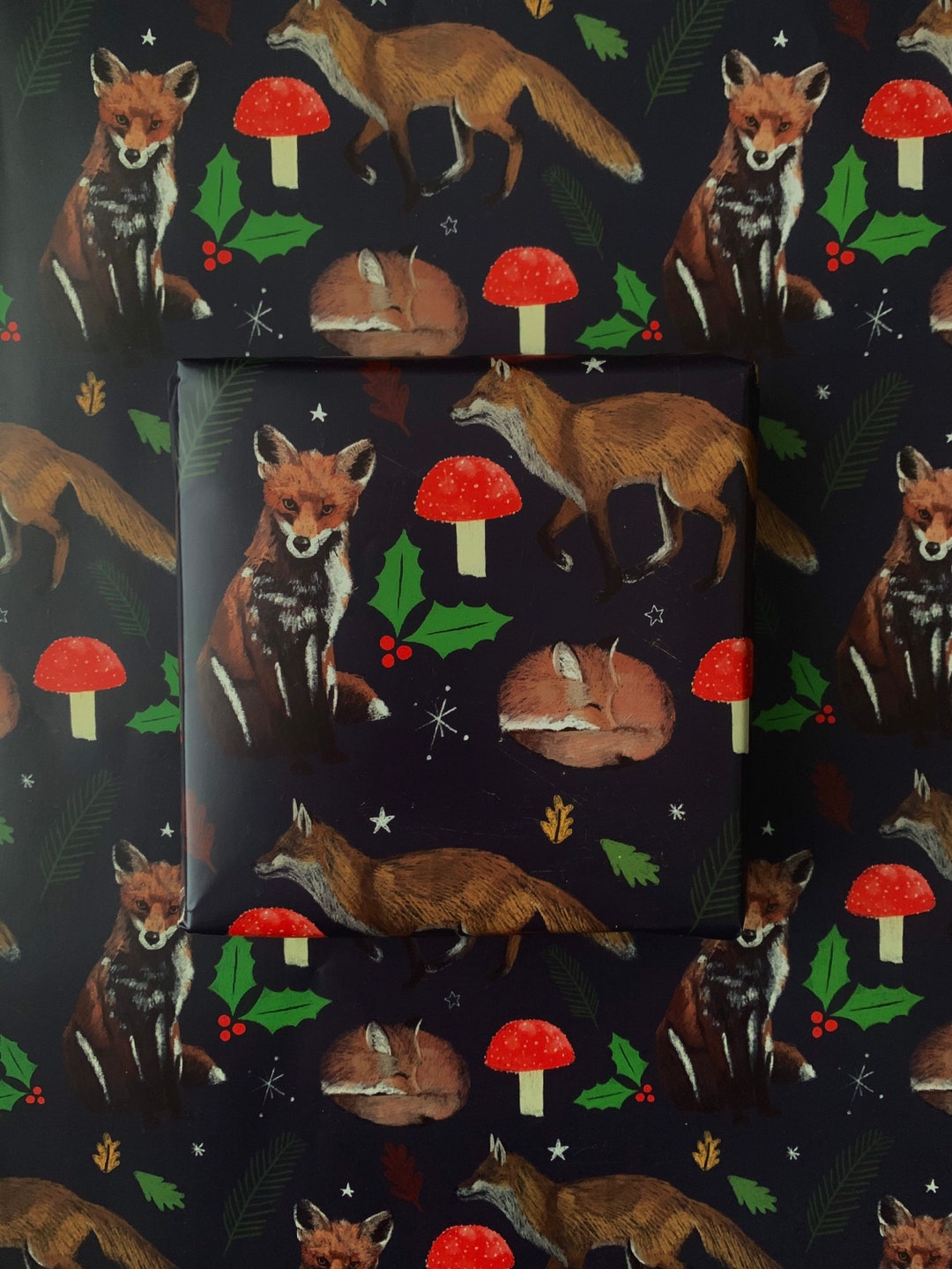 Fox Christmas Wrapping Paper 
