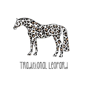 Traditional Leopard PPC Horse Sticker Outdoor Rated