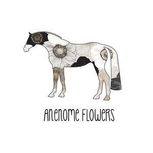 Anenome Flower PPC Horse Sticker Outdoor Rated
