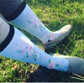 Mint Flower Socks