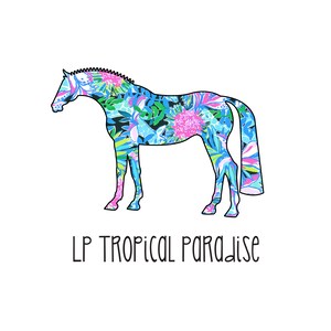 LP Tropical Paradise PPC Horse Sticker Outdoor Rated