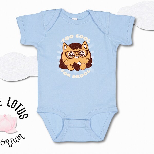 Unique Baby Onesie: Too Cool for Drool - A Perfect Addition to any Newborn Gift Basket!