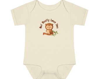 Owl Really Love You Baby Onesie®. Adorable Animal Themed Bodysuit for baby girls and boys. Perfect New Mom Gift!