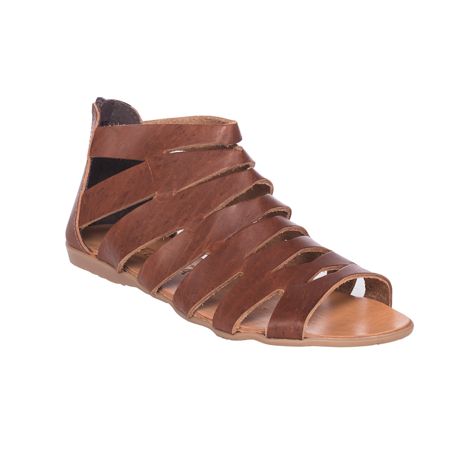 brown flat gladiator sandals