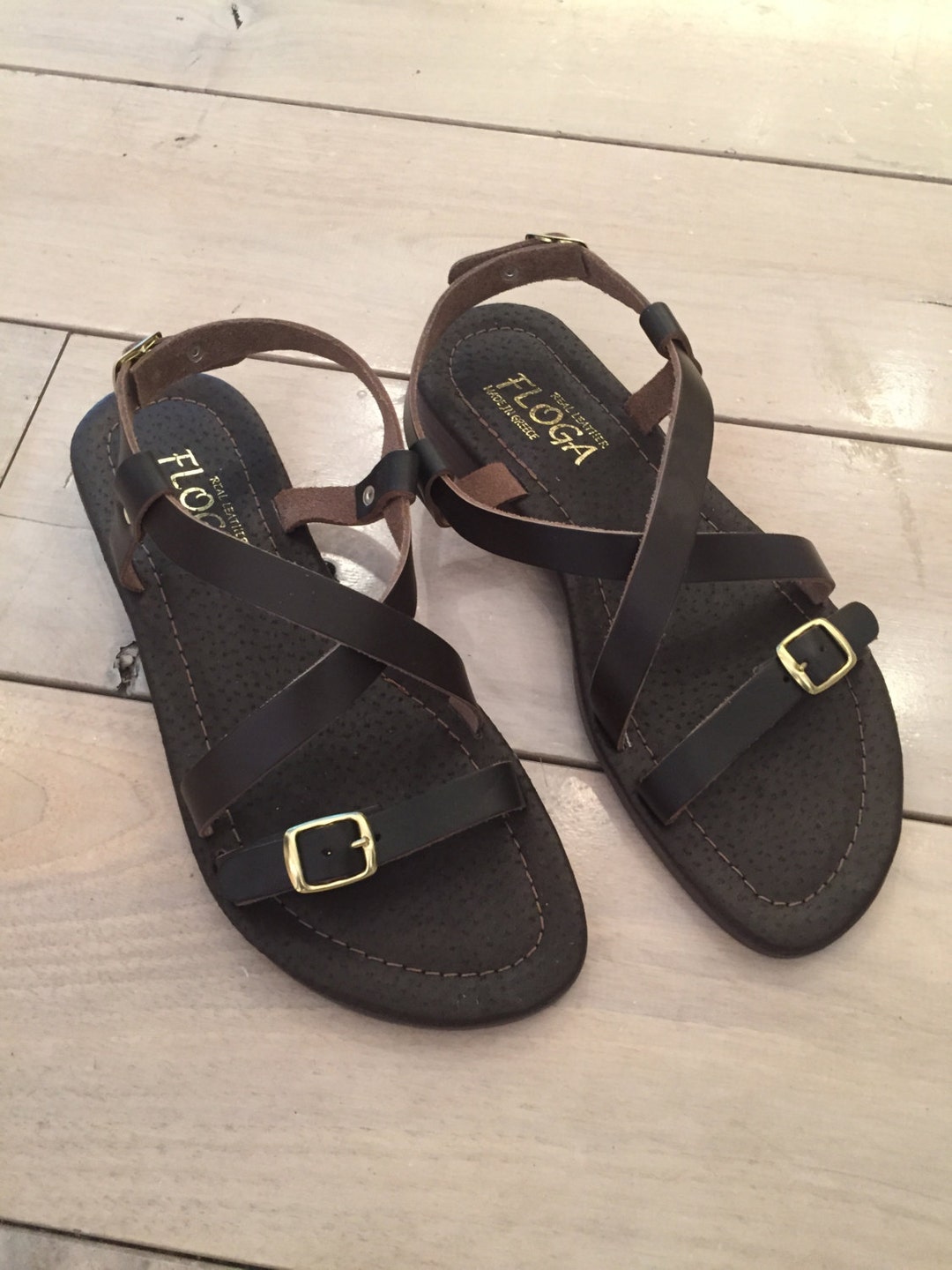 Open Toe Greek Leather Sandals Adjustable Women's - Etsy