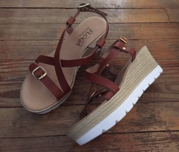 white sole platform sandals