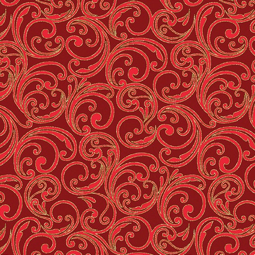 Kanvas Holiday Fabric Joyful Scroll 8280M | Etsy