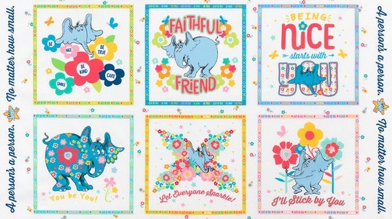 Robert Kaufman's Dr Seuss’ Horton Kindness Fabric Collection