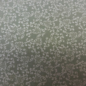 Blank Quilting Green w/Gold Leaf Fabric