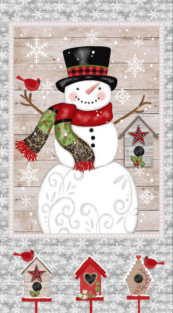 Quilt Fabric, Home for the Holidays, Christmas, Snowmen