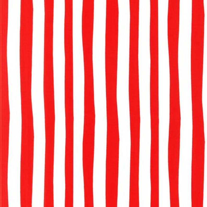 Dr Seuss Cat & The Hat 3 Striped Fabric Red