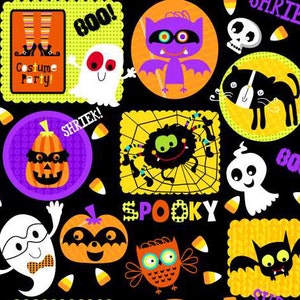 Studio E Fabrics Slime Time Halloween  in Black Fabric 564