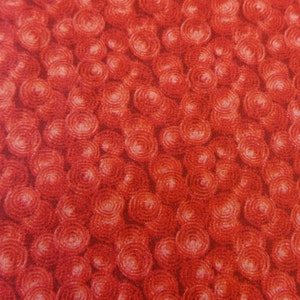Red w/Red Circle Swirls Fabric 331