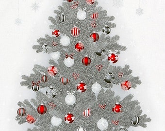 Holiday [洋書] Robert Kaufman Fabric Holiday Flourish 15 Red and White W