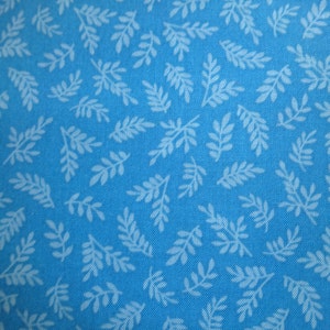 Quilting Treasures Teal w/Leaves Pattern Fabric 150
