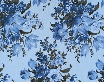 Choice Fabrics Elegant Blooms Blue Fabric Collection