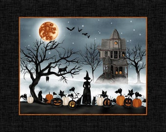 Spooky Night blocks Panel by Studio E - Etsy