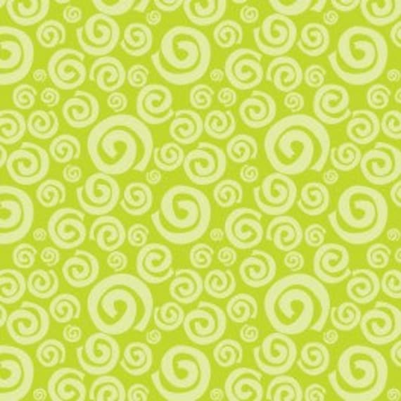 Camelot Fabrics 'Dream a Little Dream' Lime Green Swirls 172