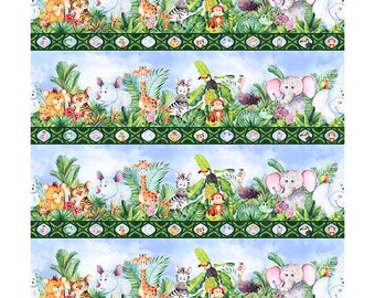 In the Beginning Jungle Friends Fabric Collection