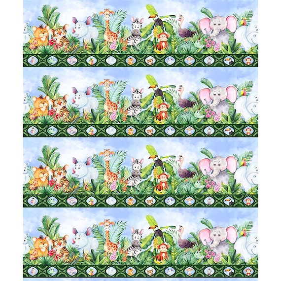 In the Beginning Jungle Friends Fabric Collection